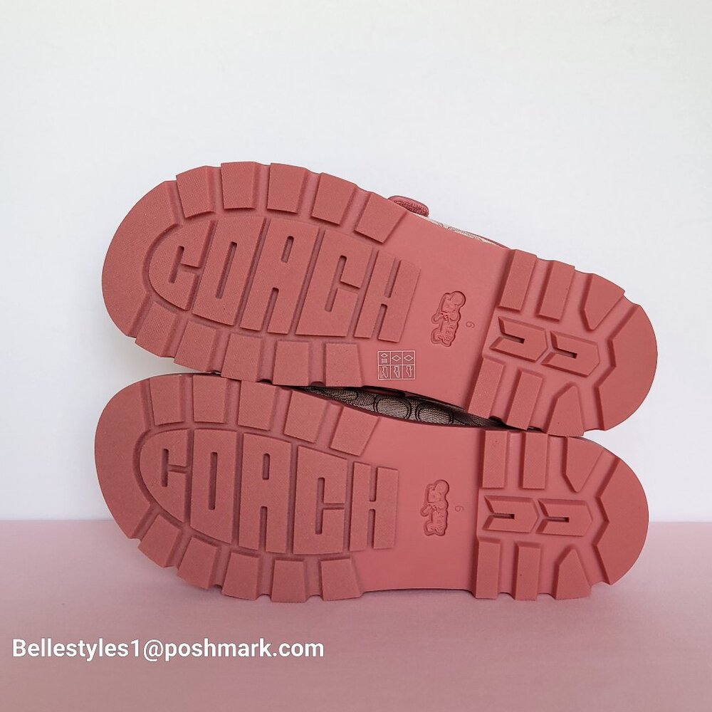 COACH Two-Band Sport Slide In Signature Jacquard- Women’s Size 9B- True Pink ⭐ - Picture 13 of 16
